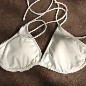 Large white bikini top
